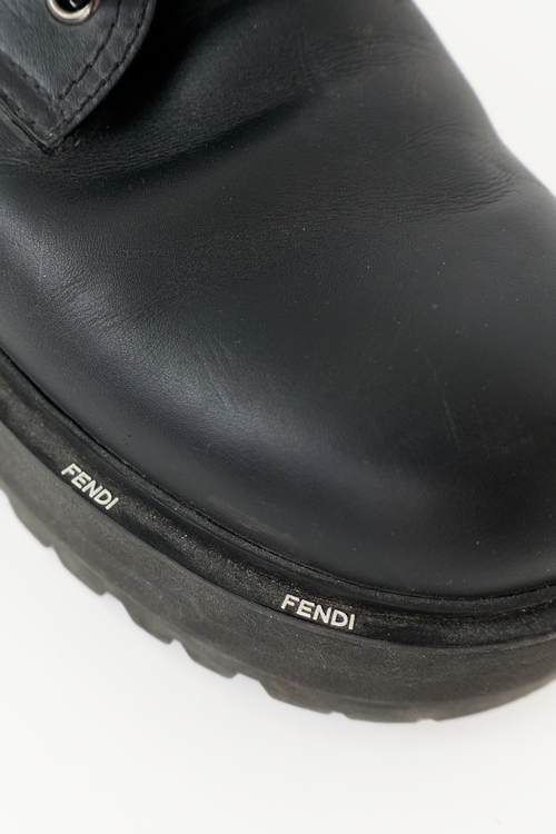Fendi Leather Freedom Biker Boot