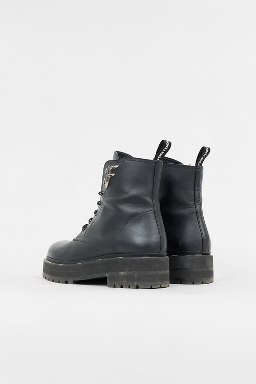 Fendi Leather Freedom Biker Boot