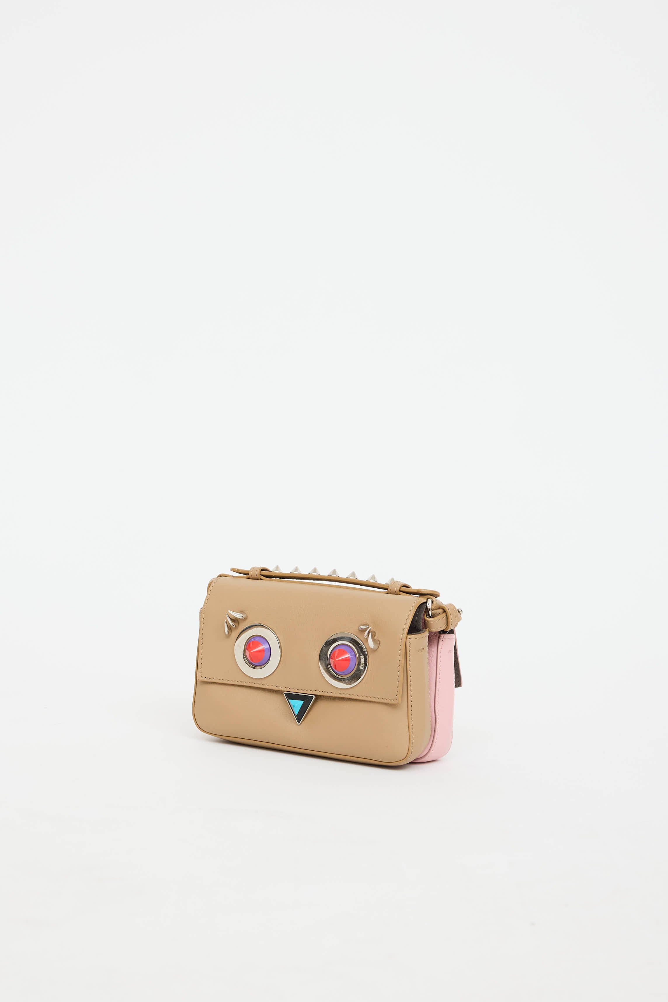 Fendi Leather Monster Crossbody Bag
