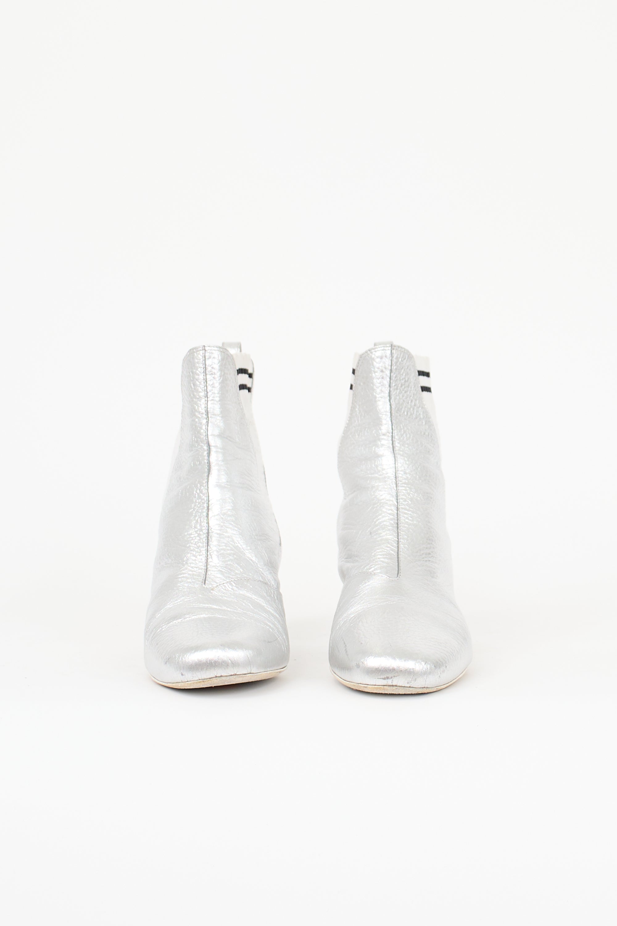 Fendi Metallic Leather Chelsea Boot