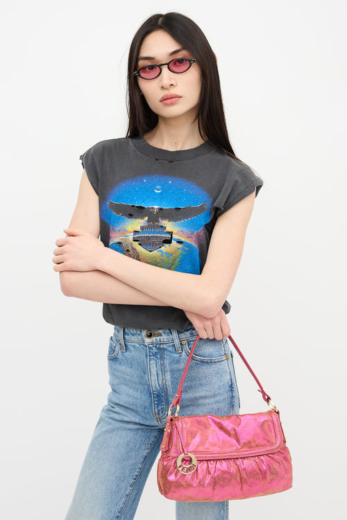 Fendi Metallic Leather Mini Chef Bag