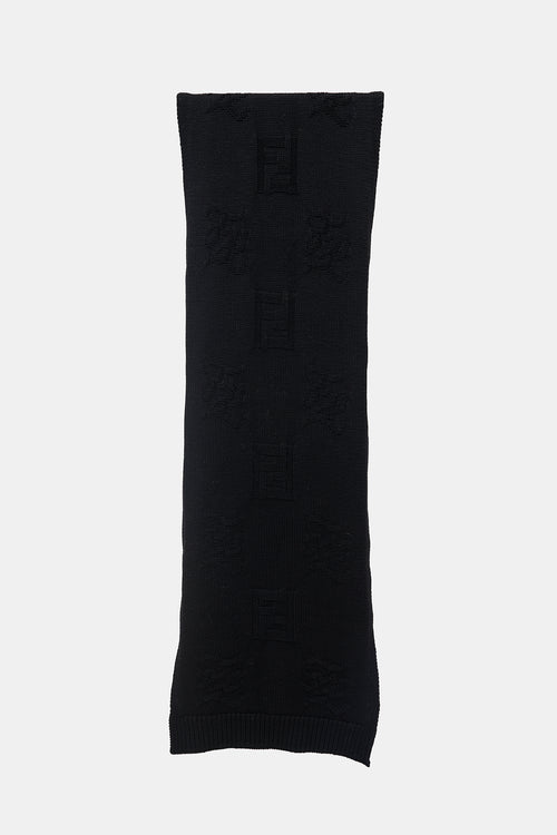 Fendi Wool FF Intarsia Scarf