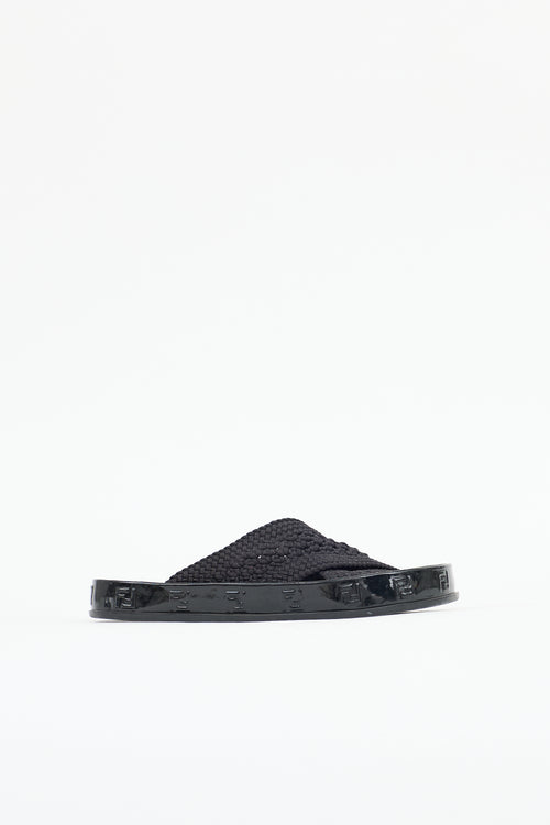 Fendi Patent Reflection FF Slide