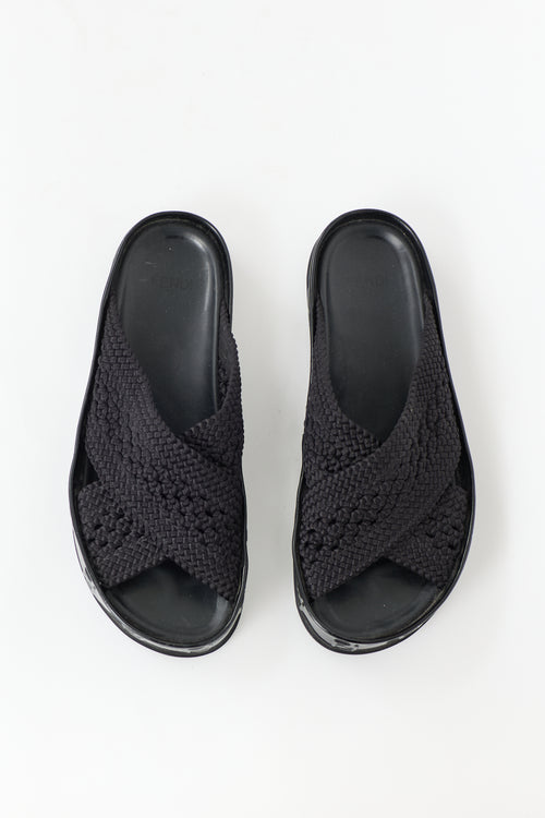 Fendi Patent Reflection FF Slide