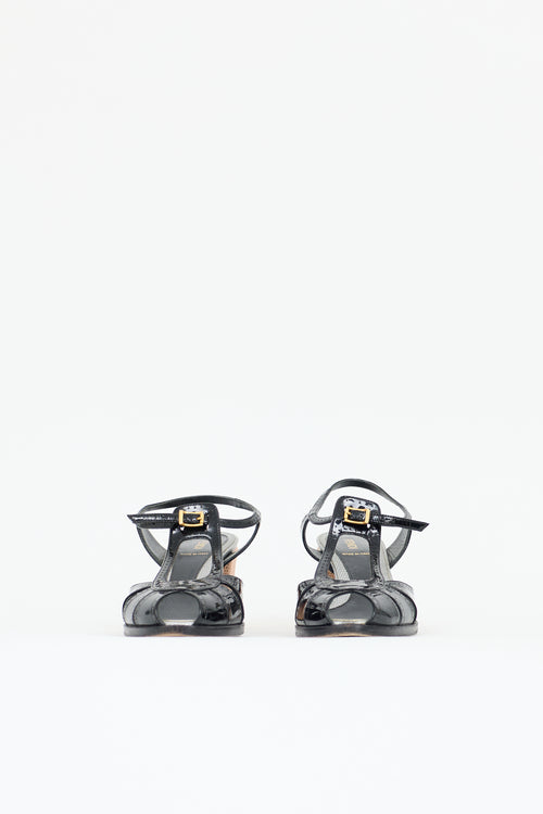 Fendi Patent T-Strap Sandal