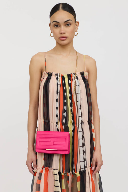 Fendi Leather Tube Wallet On Chain
