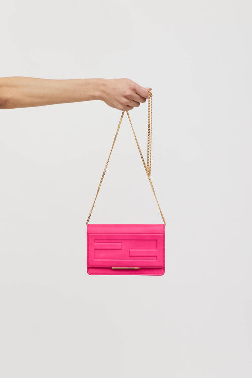 Fendi Leather Tube Wallet On Chain