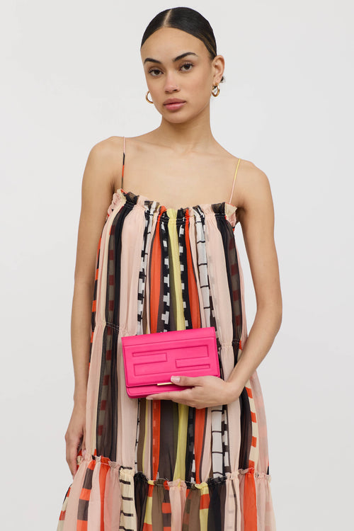 Fendi Leather Tube Wallet On Chain
