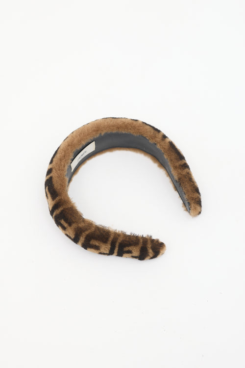 Fendi Shearling Marley FF Headband
