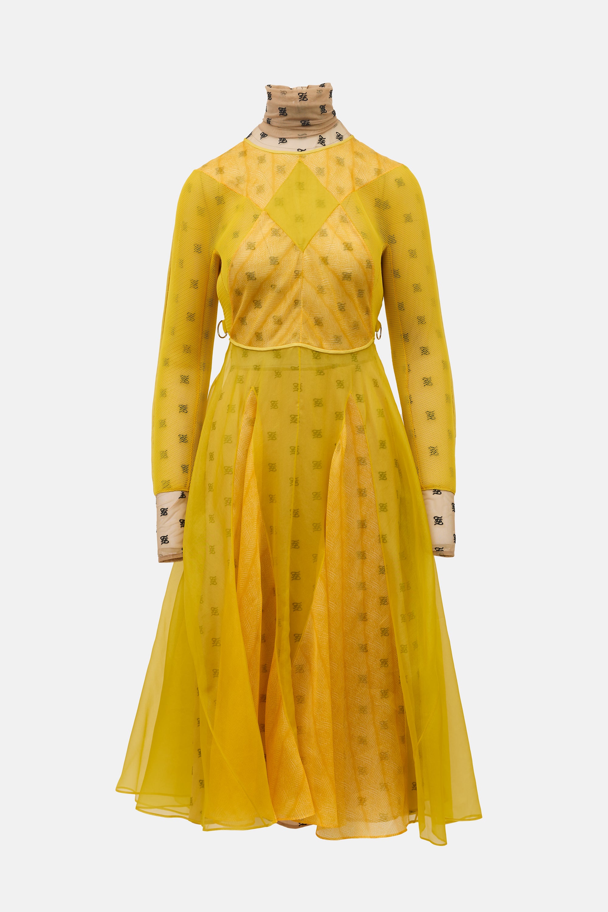 Fendi FW 2019 Spliced Monogram Dress