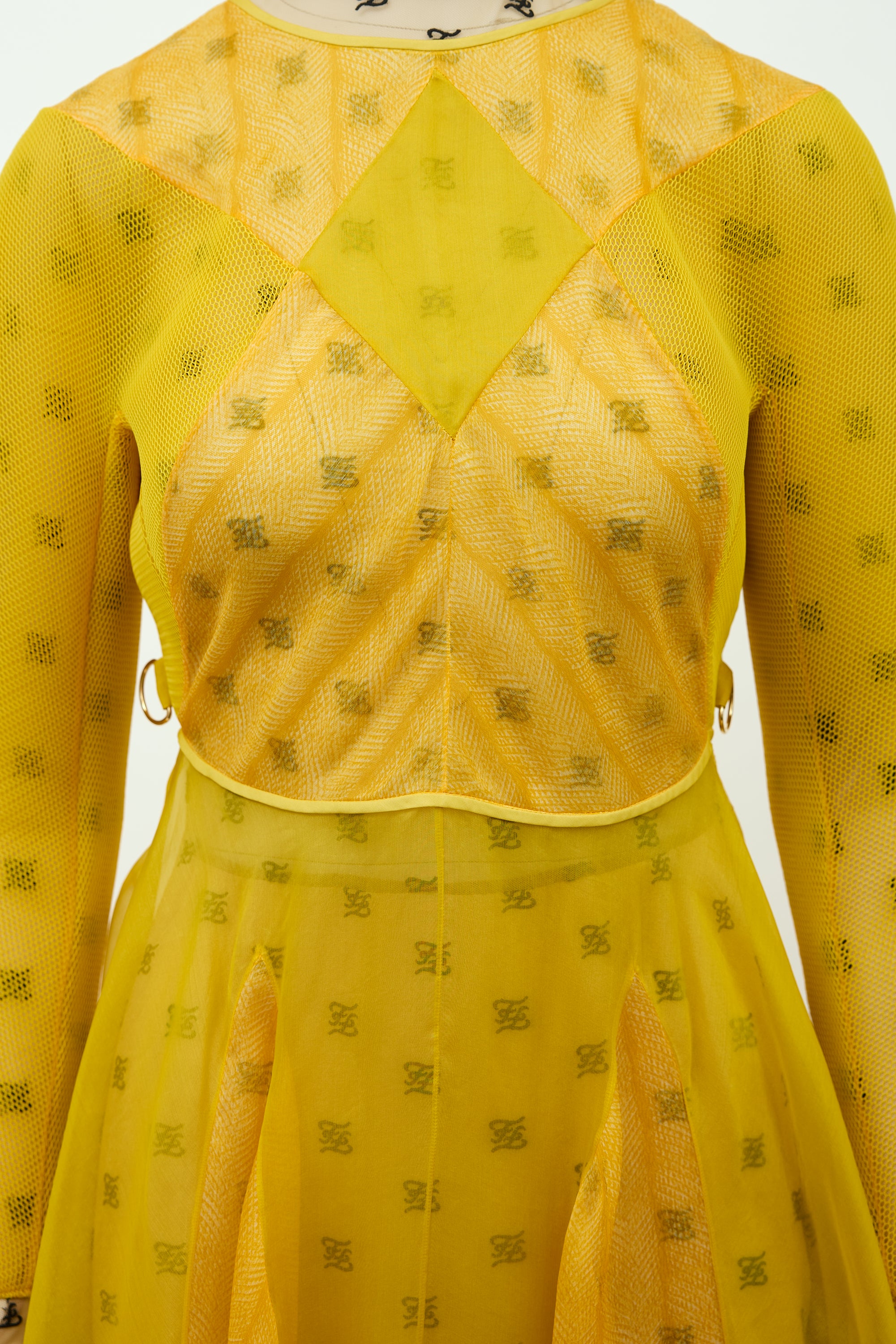 Fendi FW 2019 Spliced Monogram Dress