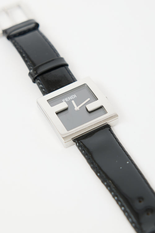 Fendi Stainless Steel & Patent FF Watch