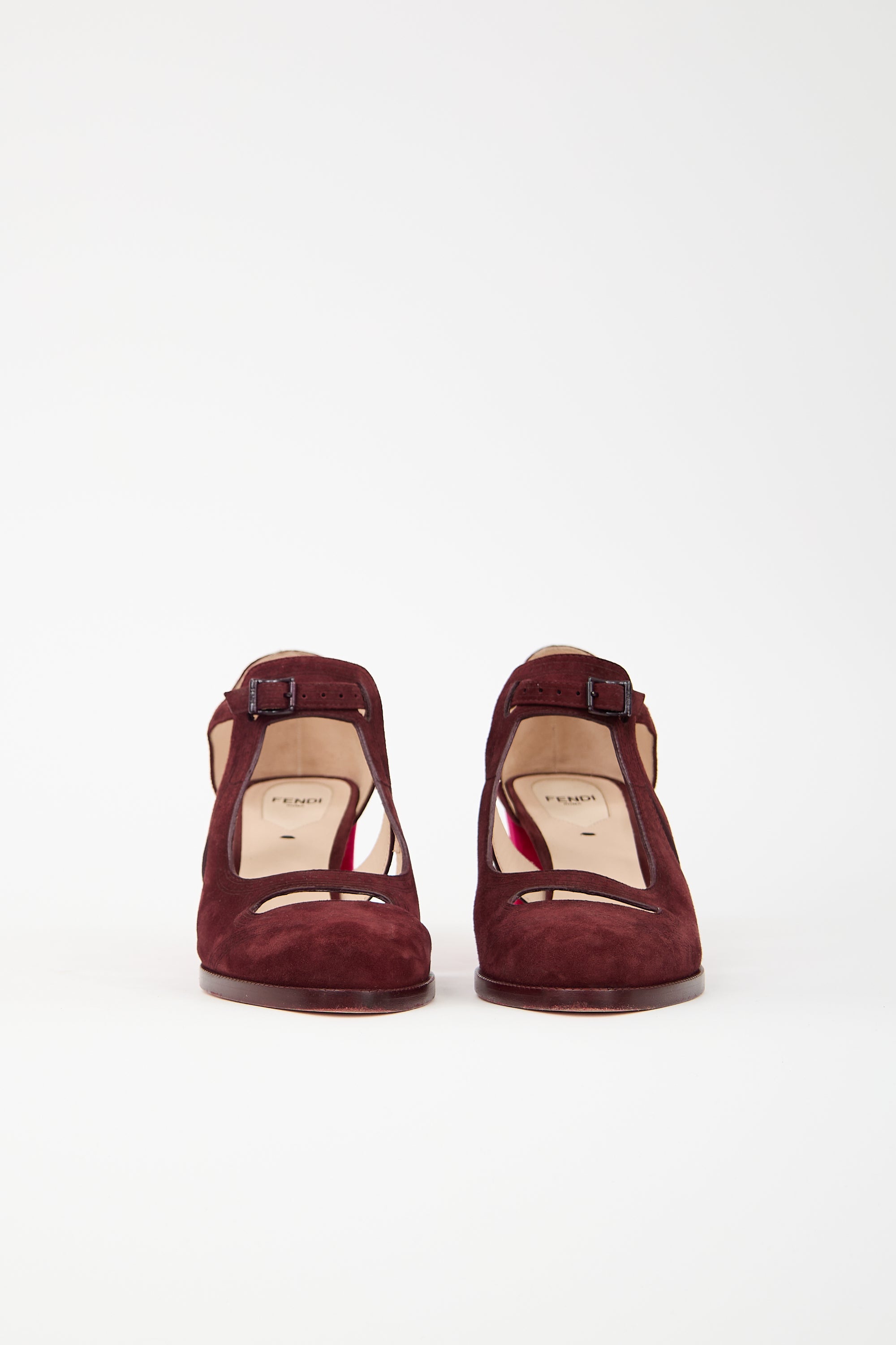 Fendi Suede Cutout Heel