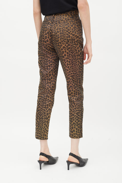 Fendi Vintage Brown Printed Jeans