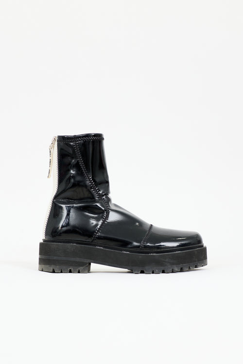 Fendi Vinyl Combat Boot