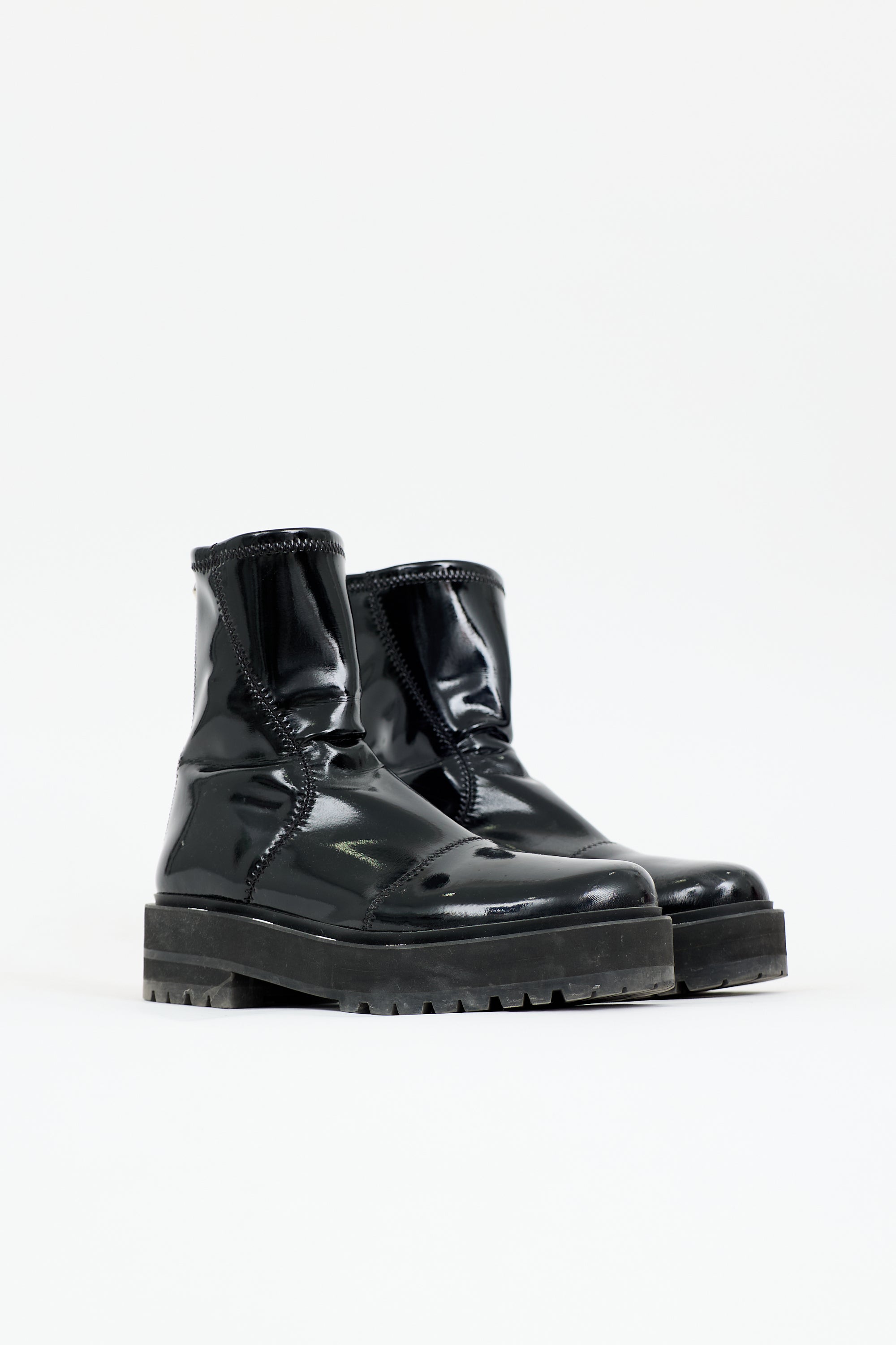 Fendi Vinyl Combat Boot