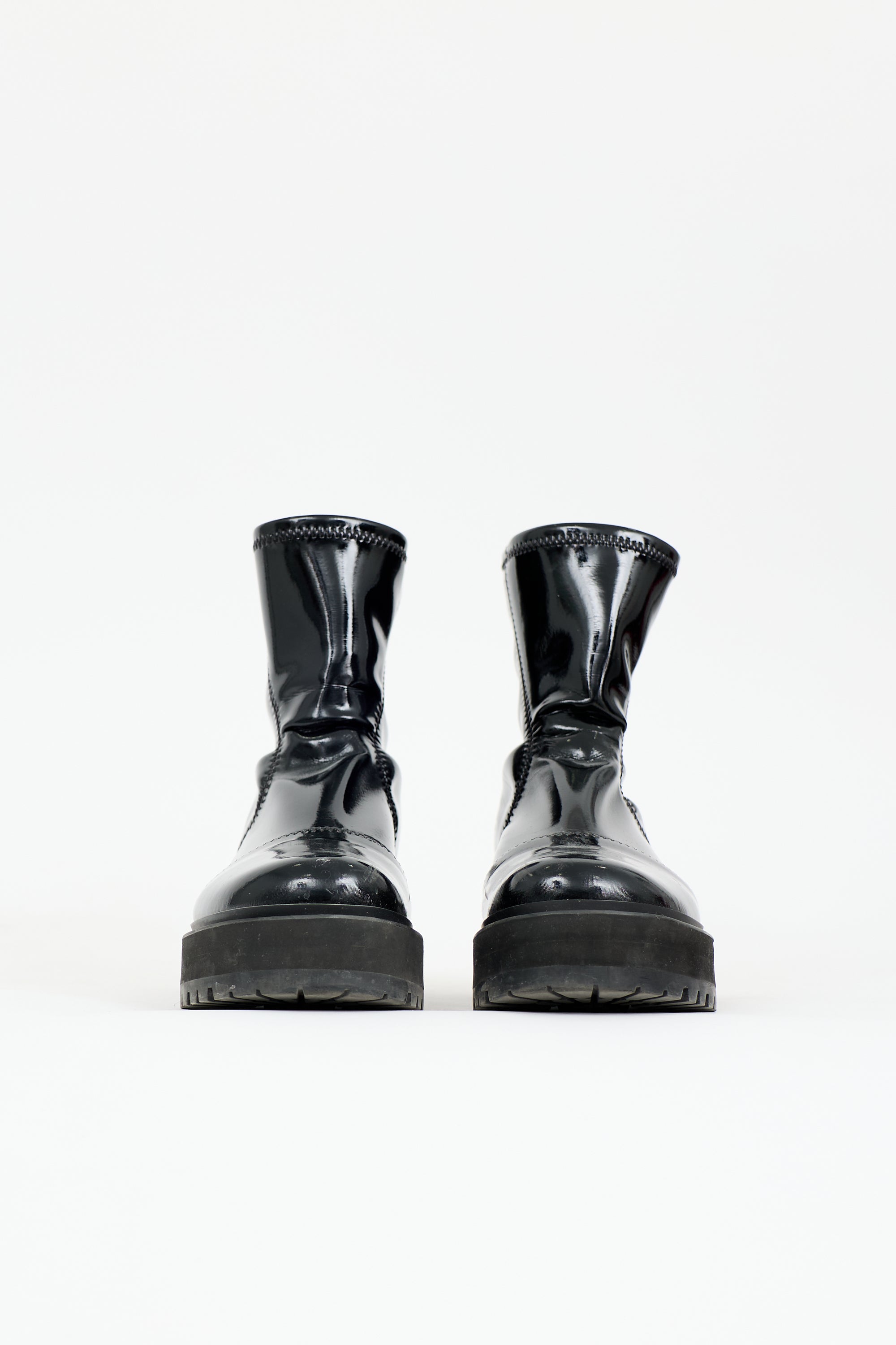 Fendi Vinyl Combat Boot