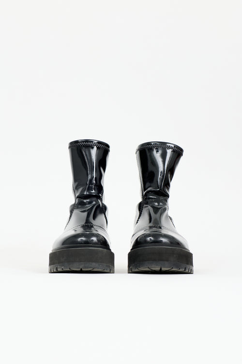 Fendi Vinyl Combat Boot