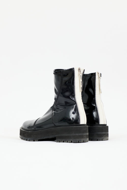 Fendi Vinyl Combat Boot