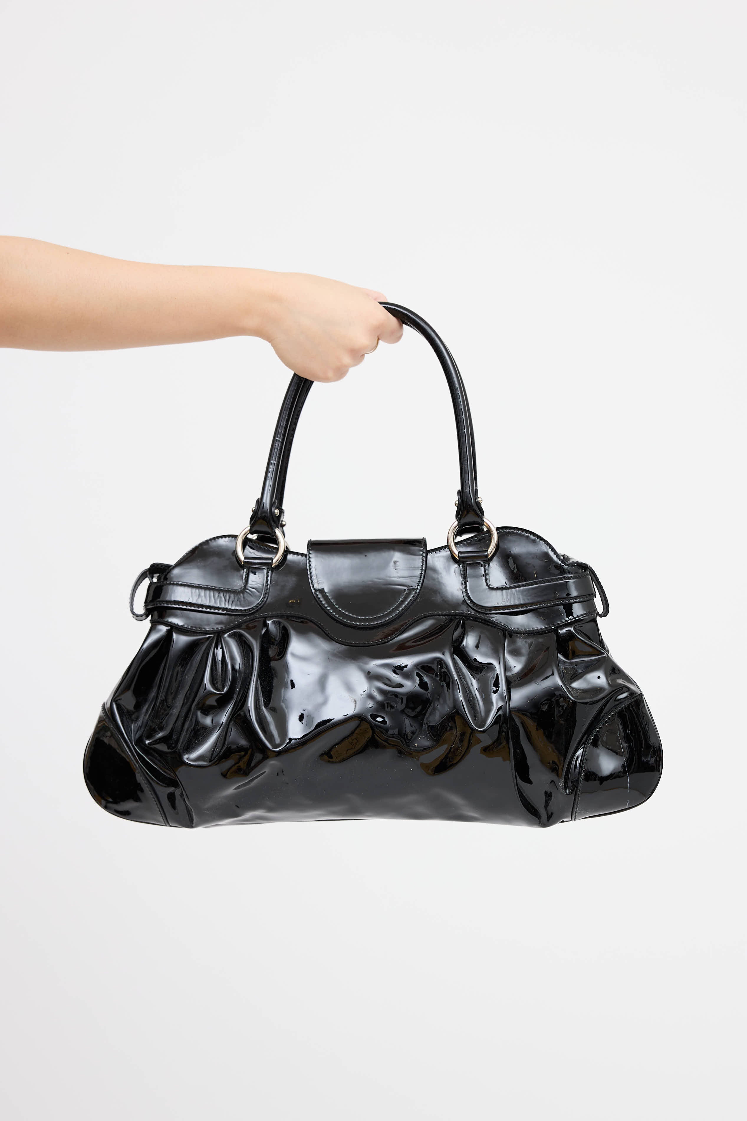 Ferragamo Patent Marisa Bag