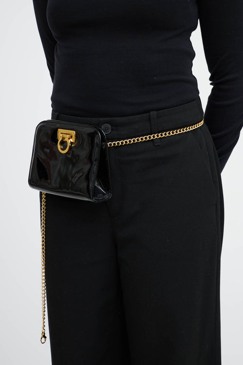 Ferragamo Patent Gancini Bag