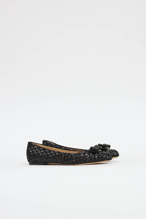 Sequin Vara Bow Flatferragamo-sequin-vara-bow-flat-1-39708-36
