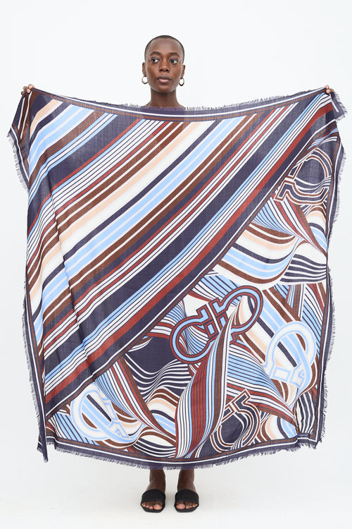 Ferragamo Wool Striped Scarf