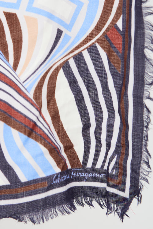 Ferragamo Wool Striped Scarf