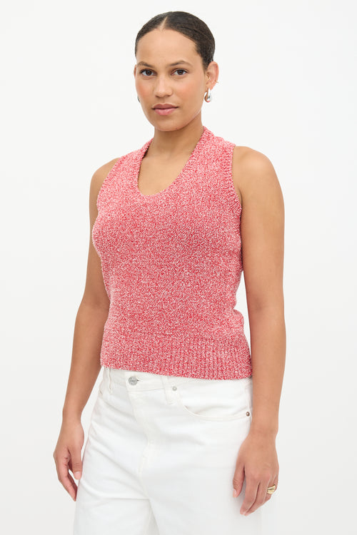 Ferragamo Bouclé Knit Tank Top