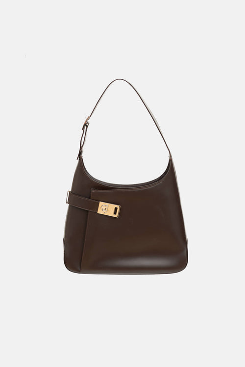 Ferragamo Leather Gancini Shoulder Bag