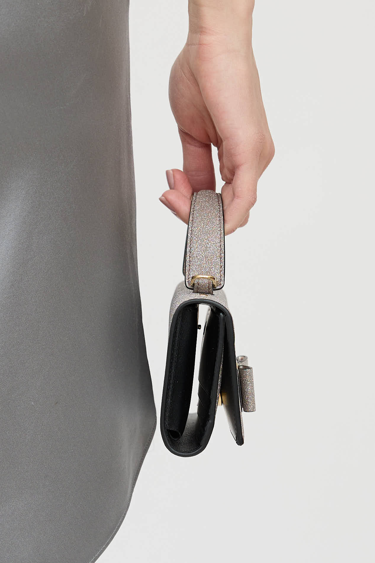 FerragamoGlitter Vara Bow Trifold Wallet On Strap