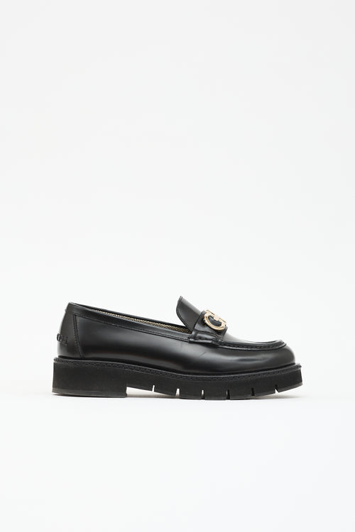Ferragamo Leather Gancini Loafer