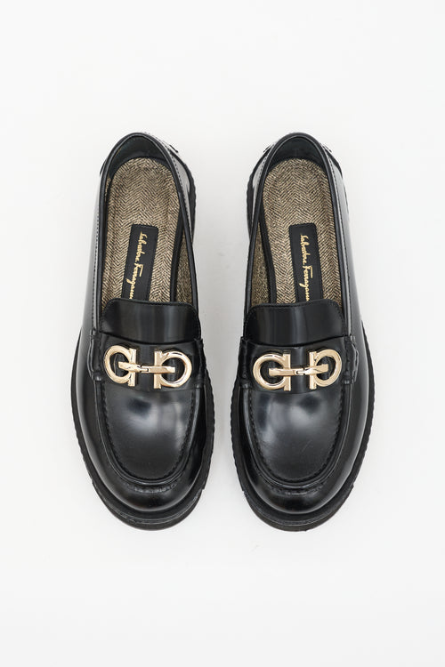 Ferragamo Leather Gancini Loafer