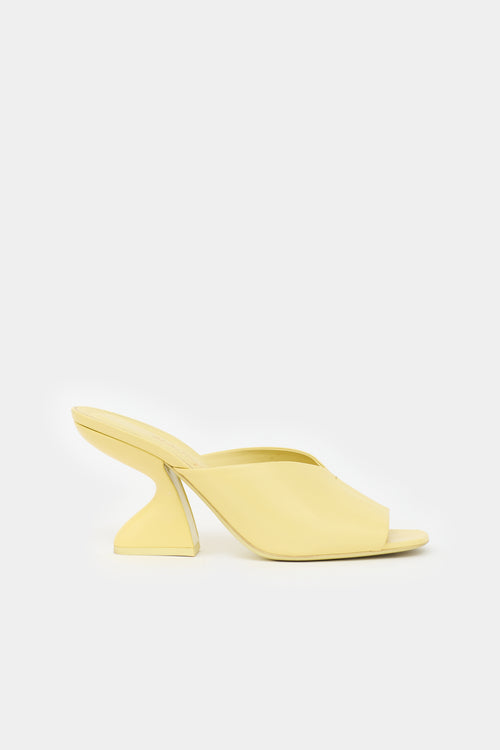 Ferragamo Leather Peep Toe Mule