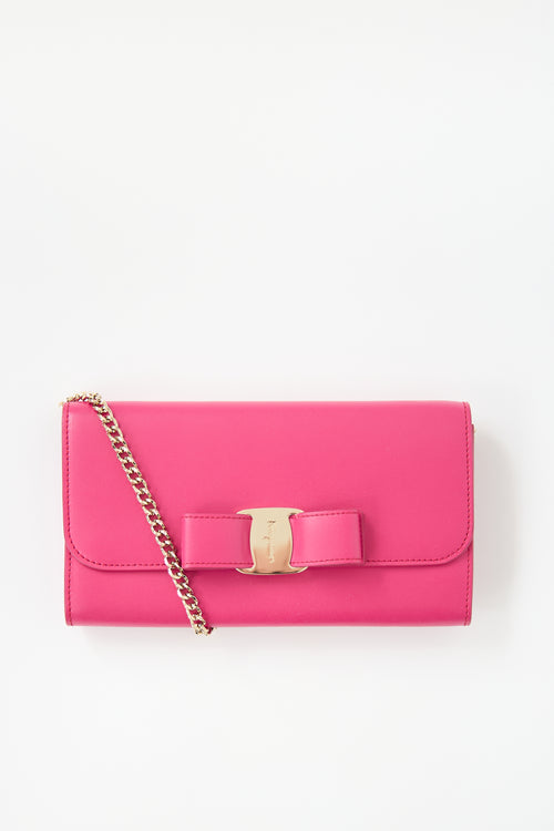 Ferragamo Leather Vara Continental Wallet