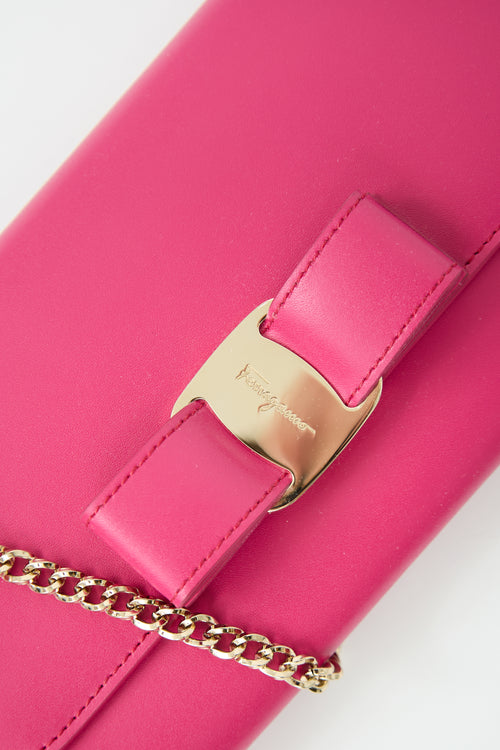 Ferragamo Leather Vara Continental Wallet