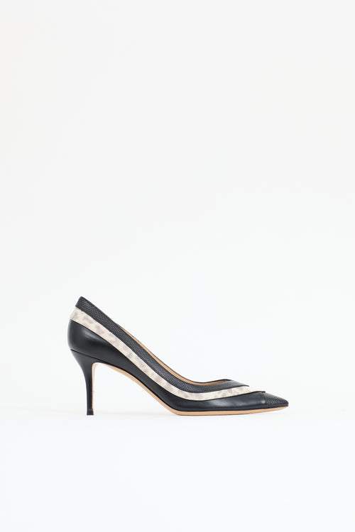 Ferragamo Leather Layered Pump