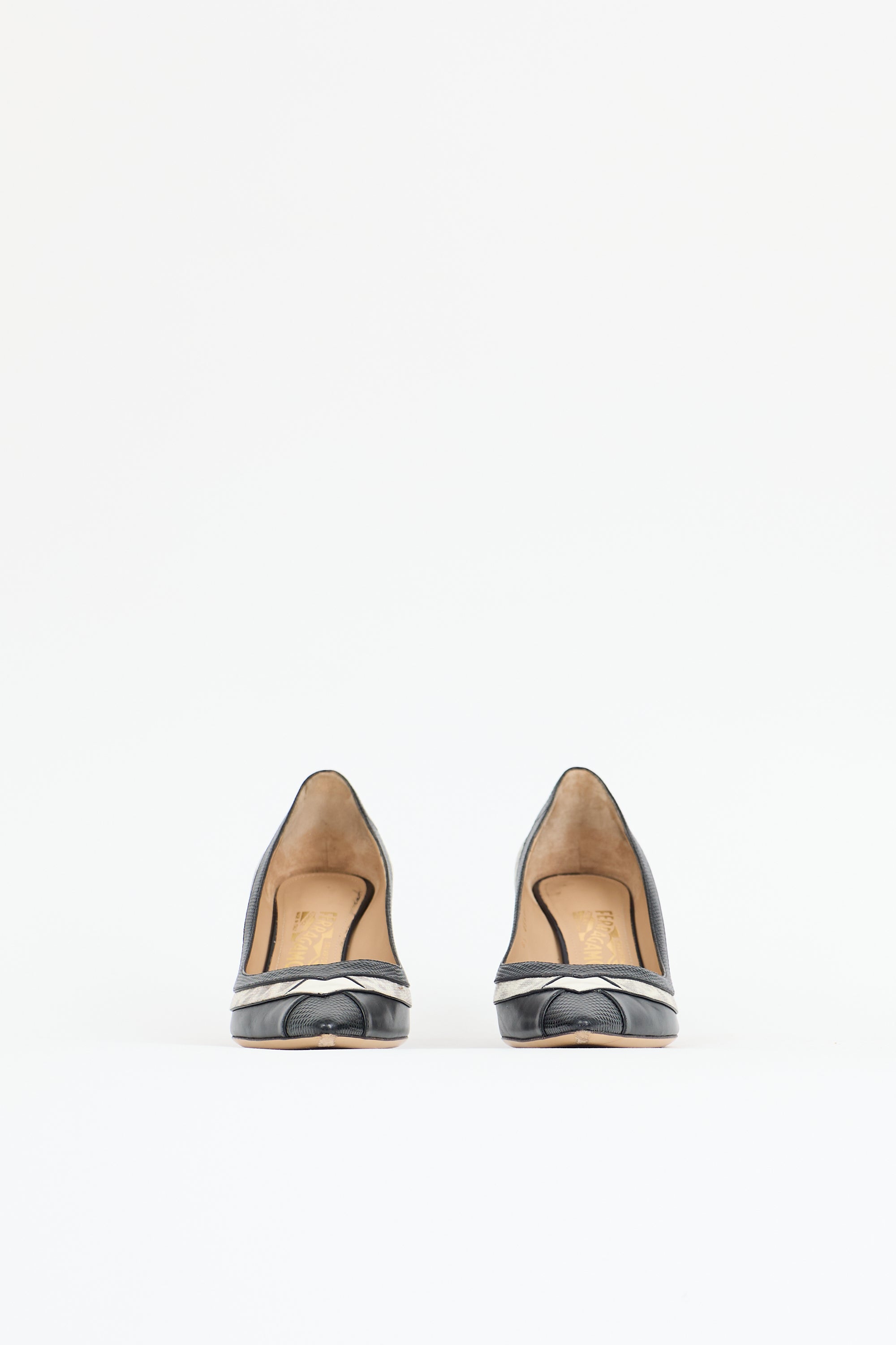 Ferragamo Leather Layered Pump