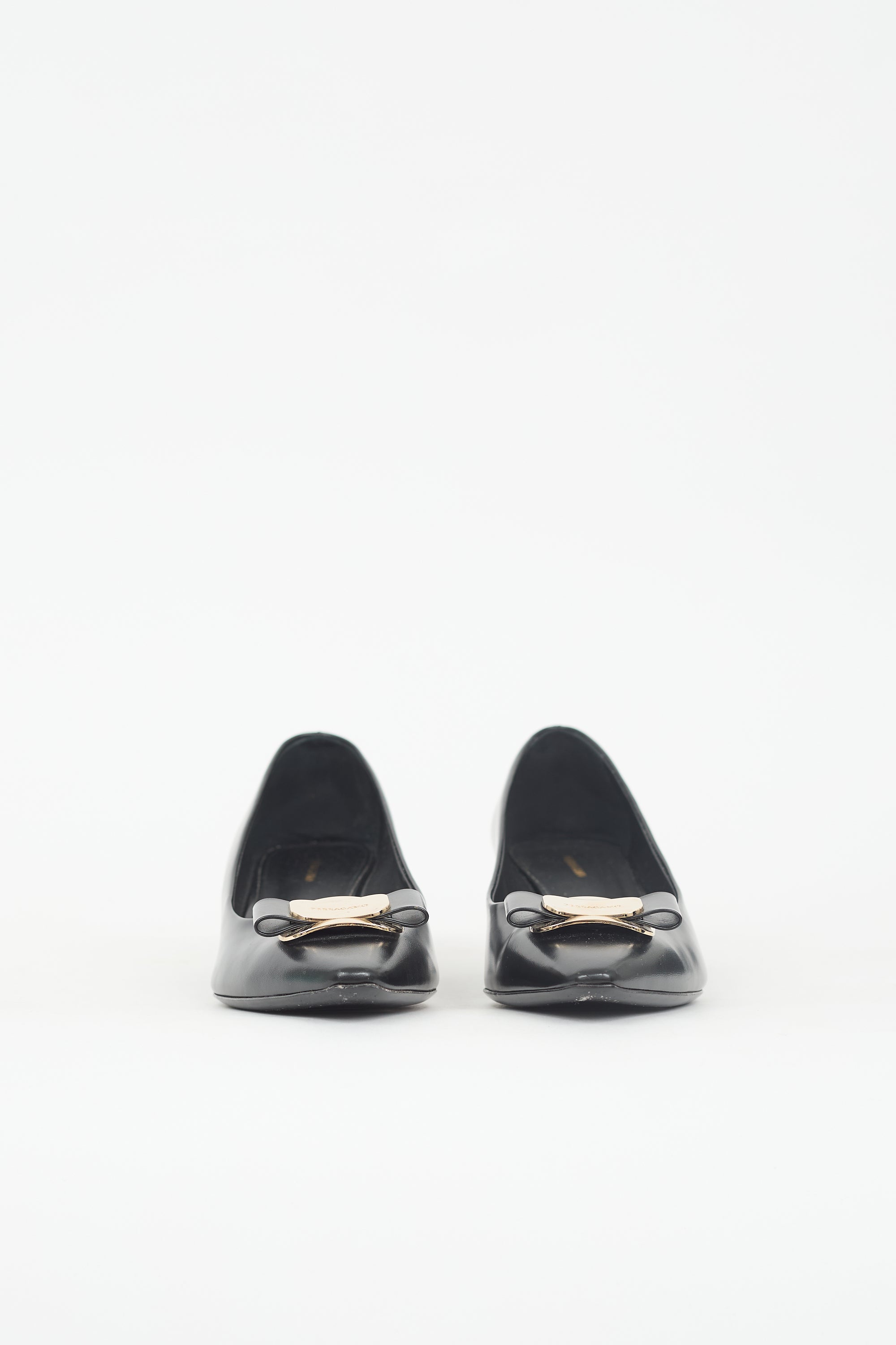 Ferragamo Leather New Vara Pump