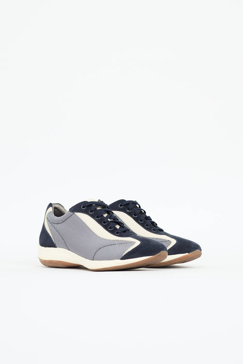 Ferragamo Suede Diana Sneaker