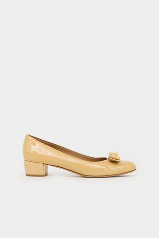 Ferragamo Patent Leather Bessie Pump