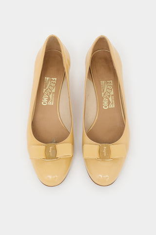 Ferragamo Patent Leather Bessie Pump