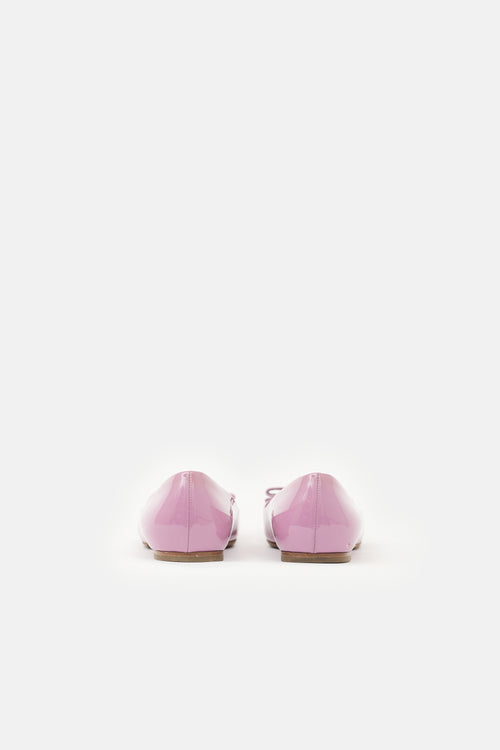 Ferragamo Patent Vara Bow Flat