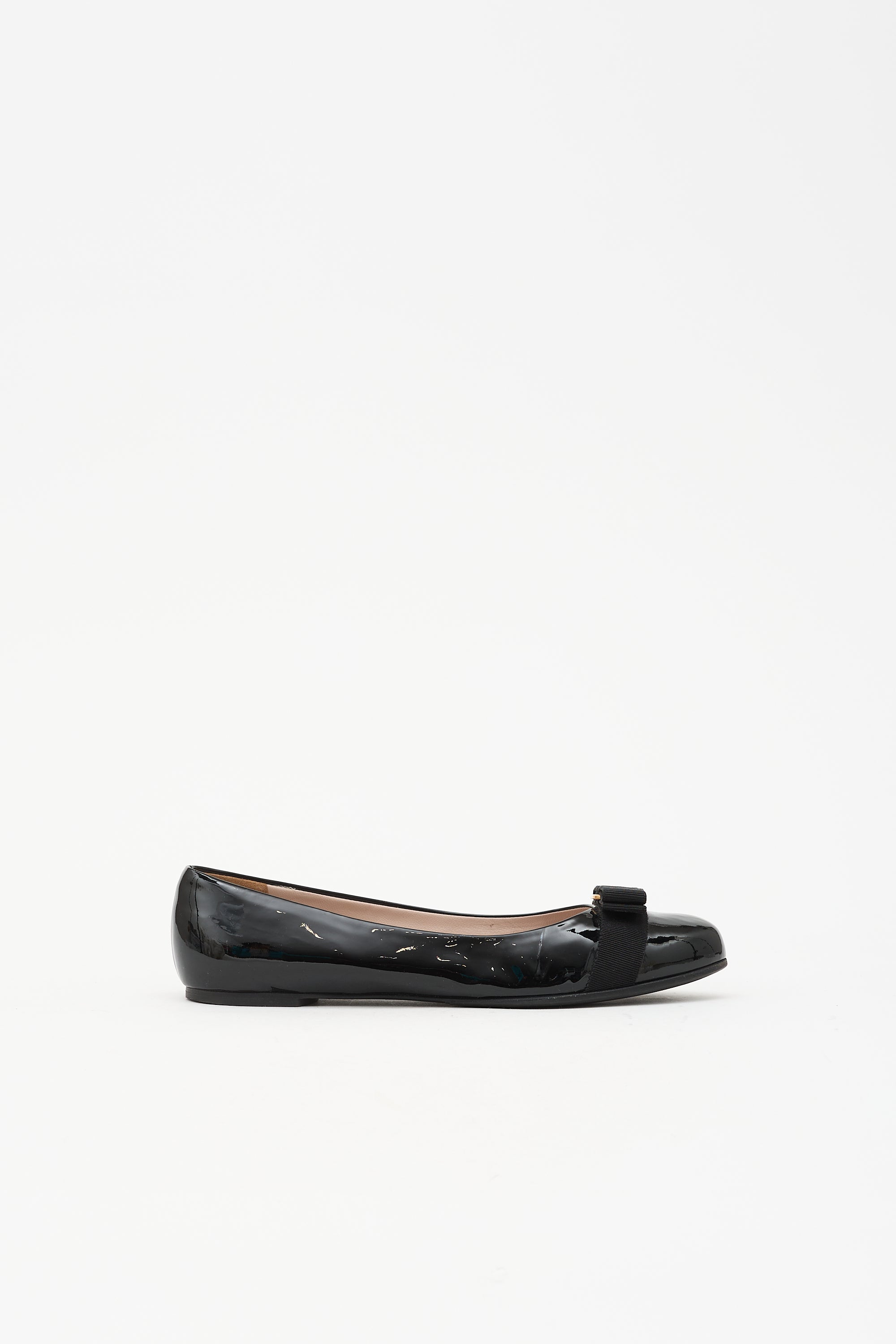 Ferragamo Patent Varina Flat