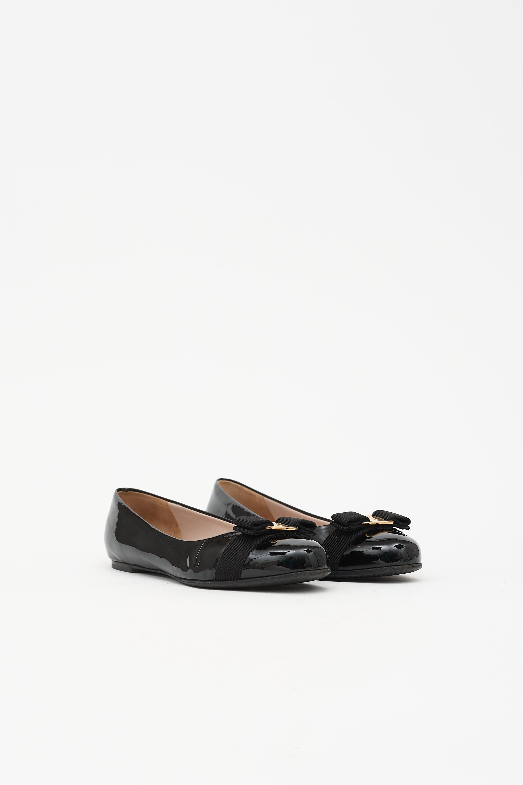 Ferragamo Patent Varina Flat