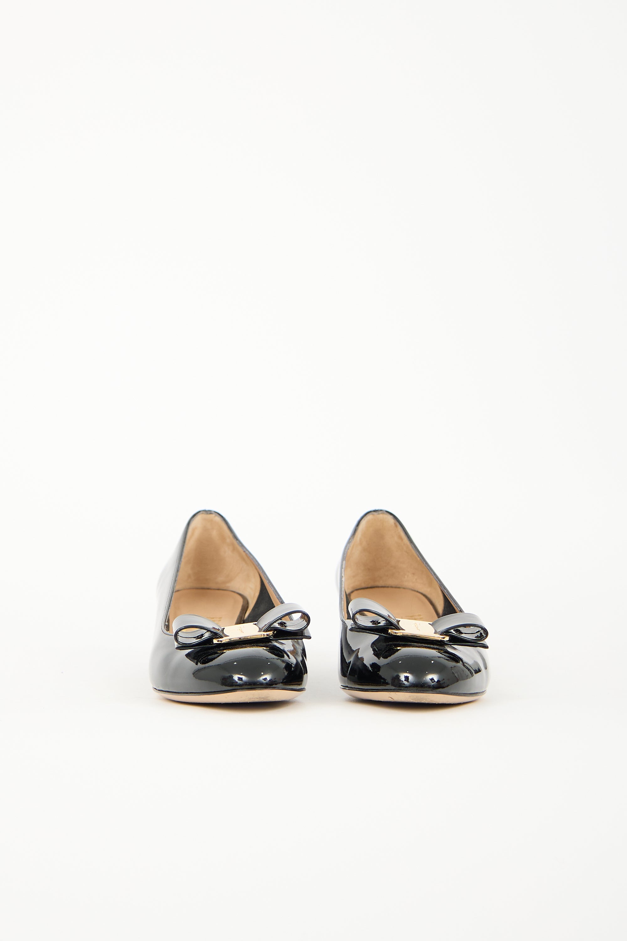 Ferragamo Patent Vara Bow Pump