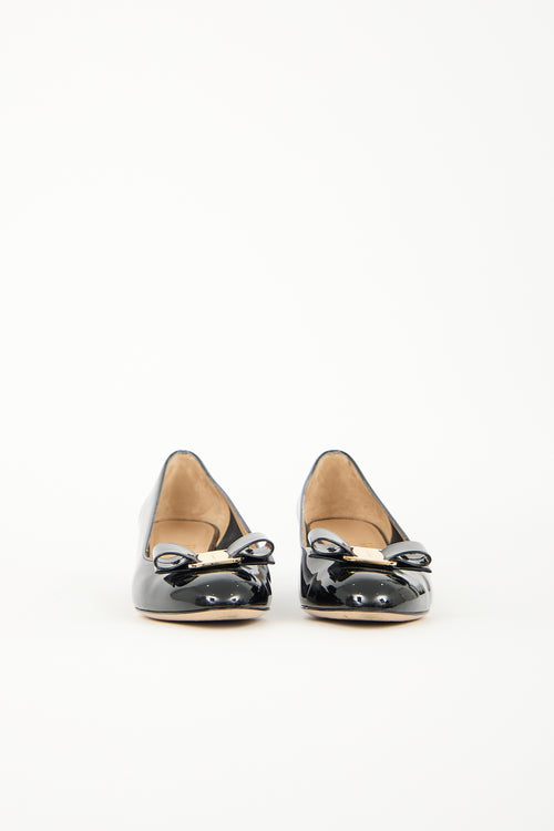 Ferragamo Patent Vara Bow Pump