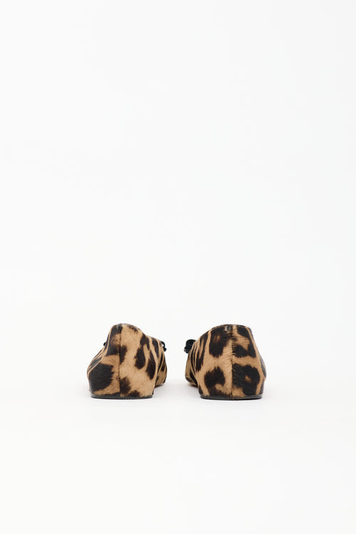 Ferragamo Printed Vara Bow Flat