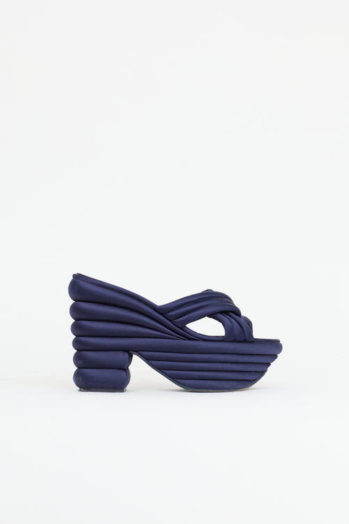 Ferragamo Satin Rey Platform Sandal