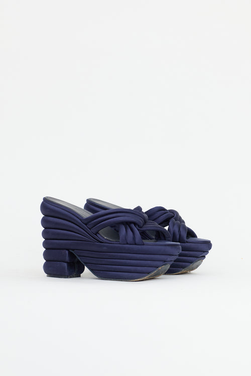 Ferragamo Satin Rey Platform Sandal
